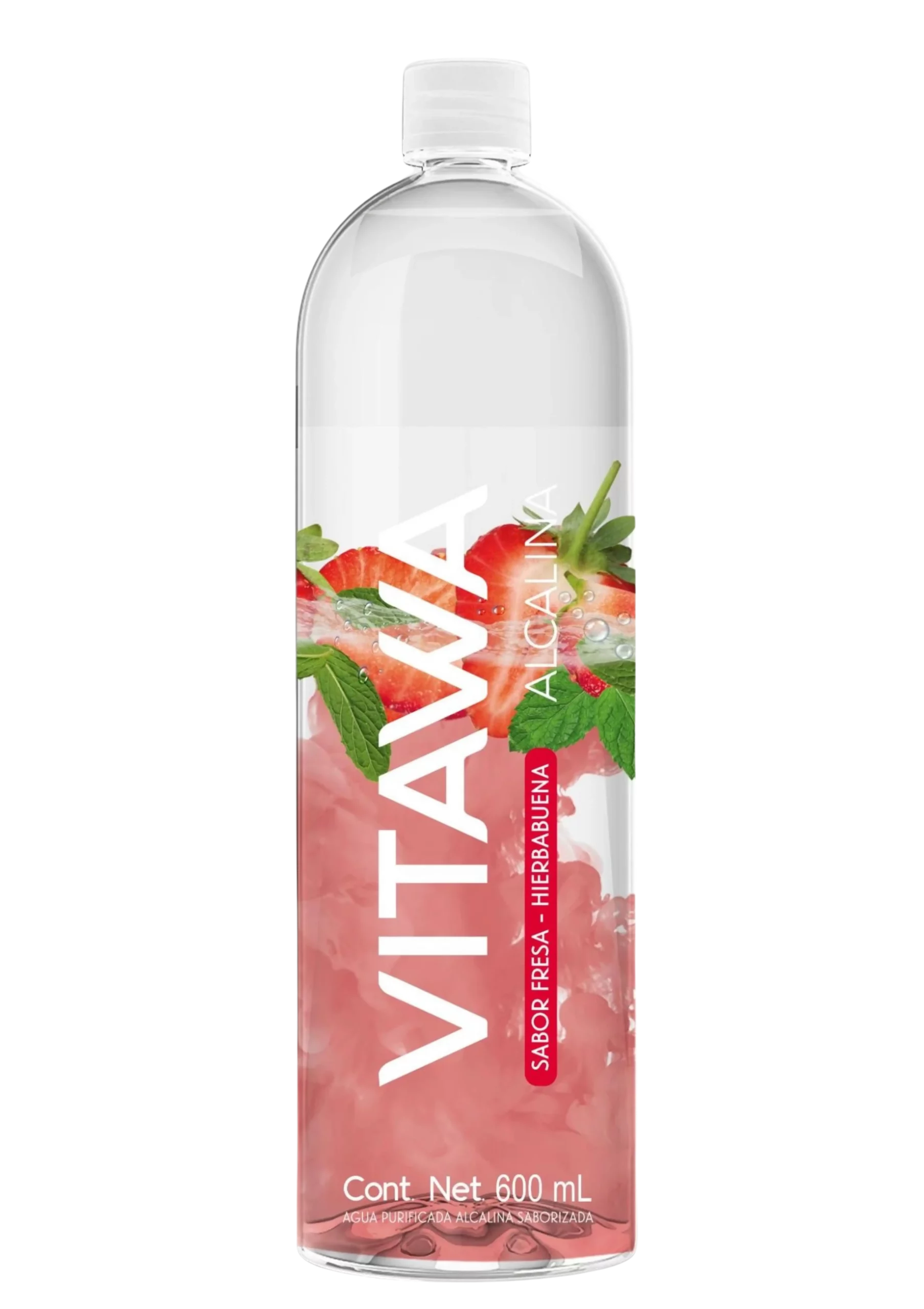 agua alcalina saborizada fresa hierbabuena vitawa oxxo