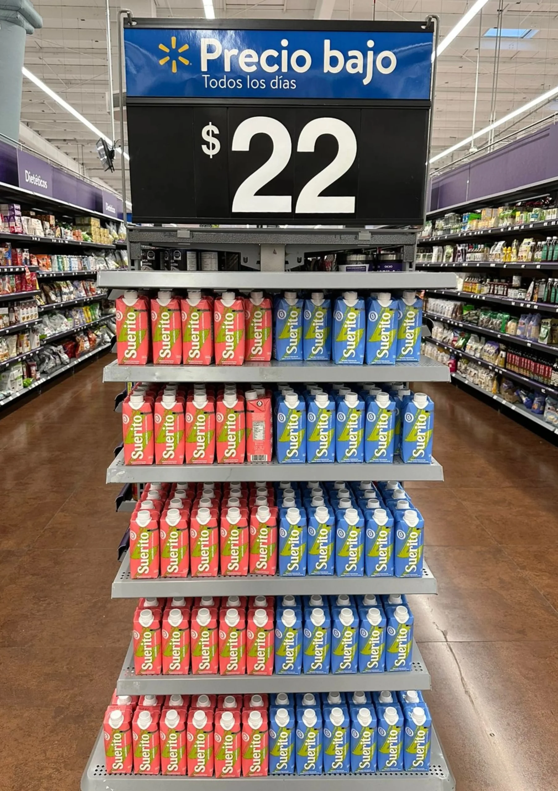 suerito bebida hidratante exhibicion walmart mexico