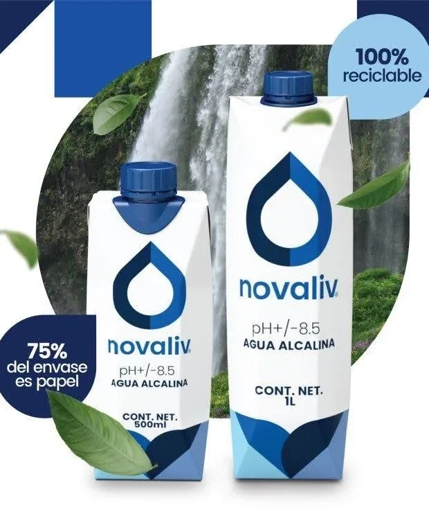bebidas tetrapak novaliv agua alcalina mexico